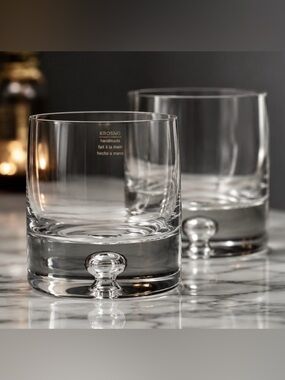 Krosno Handmade Crate & Barrel Directions Double Old Fashioned Rocks Glasses -2